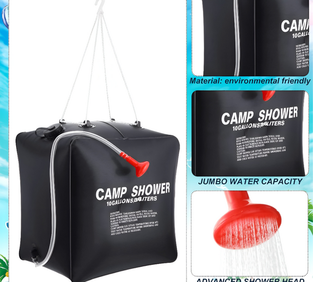 حقيبة استحمام للتخييم سعة 36 لترًا