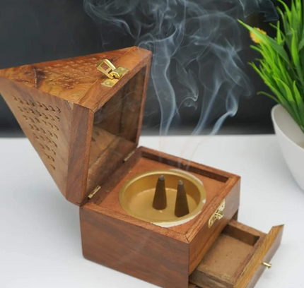 Bakhoor Burner Wooden Large -7128