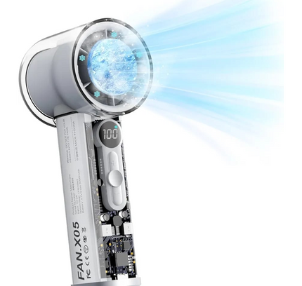 Handheld Digital Display Charging Fan with Light