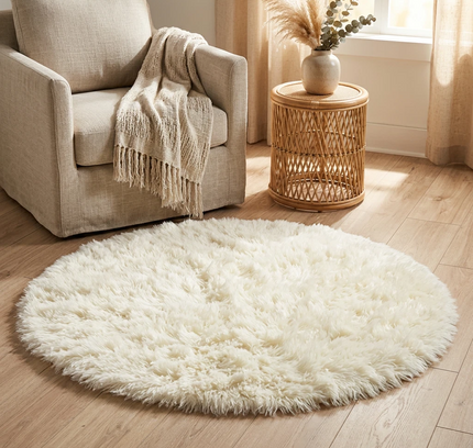 Fluffy Round Rug Floor Carpet