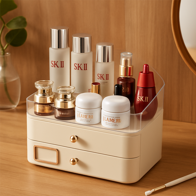 درج صندوق تخزين مستحضرات التجميل