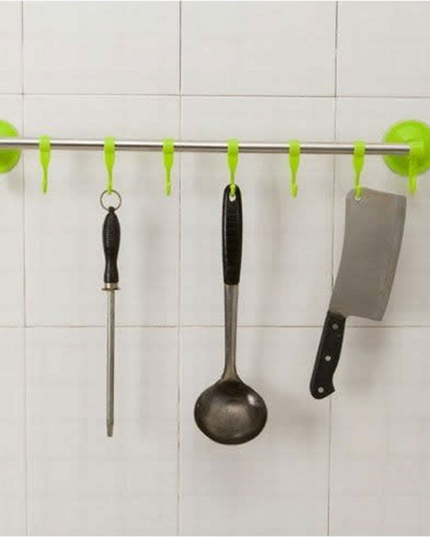 علاقة مناشف قابلة للتثبيت على الحائط مع 6 خطافات