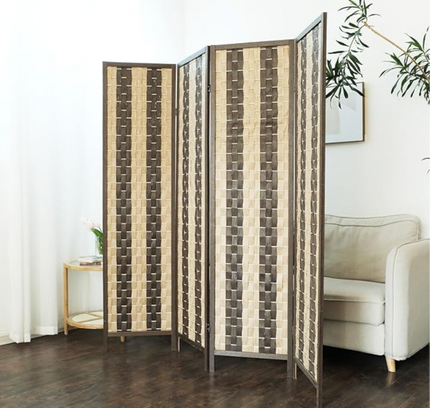 Foldable Privacy Room Divider Partition Wood