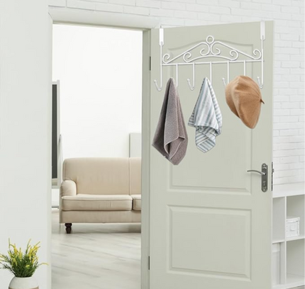 Over Door Hanger Metal 6 Hooks