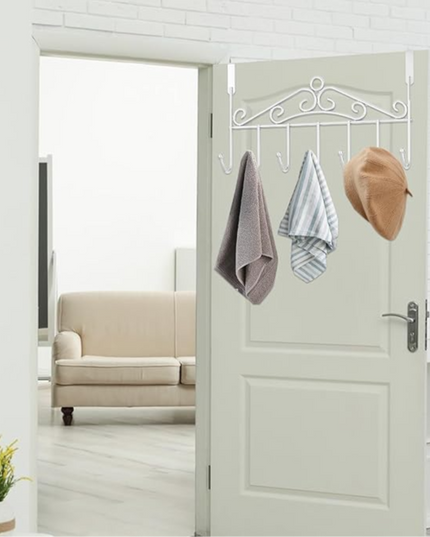 خطاف معدني فوق الباب بستة خطافات