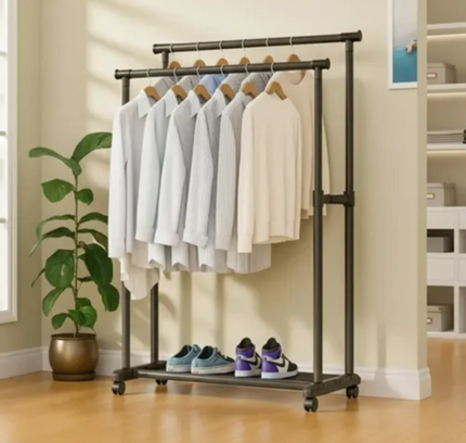 Double Pole Garment Rack