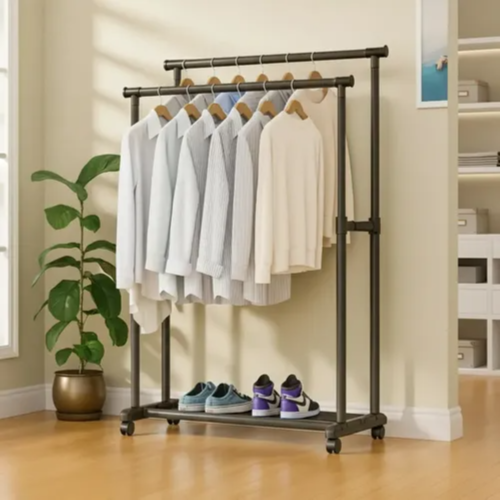 Double Pole Garment Rack