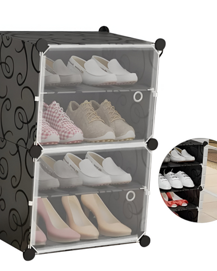Shoe Rack 1 Column 4 Layer 2 Doors