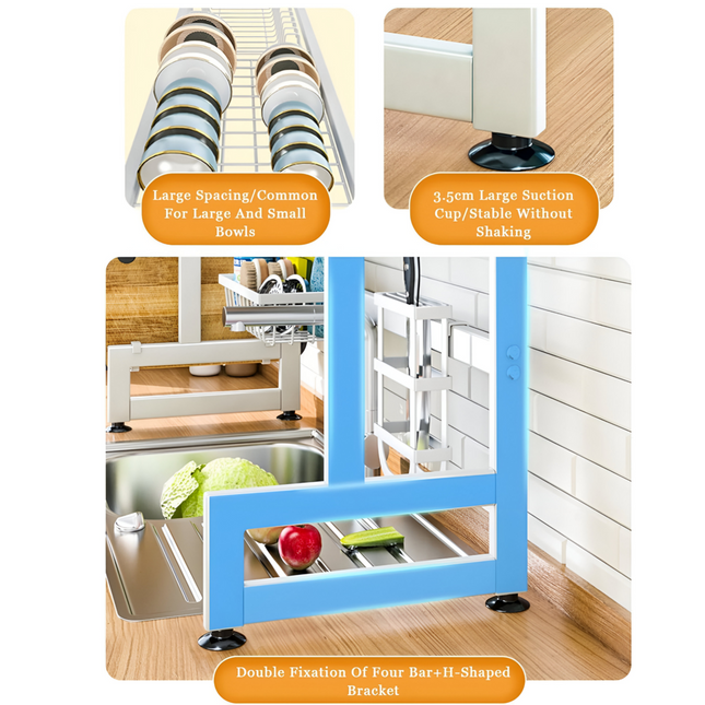 رف حوض المطبخ مع باب