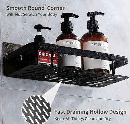 Aluminum Wall Mounted Bathroom Shelf