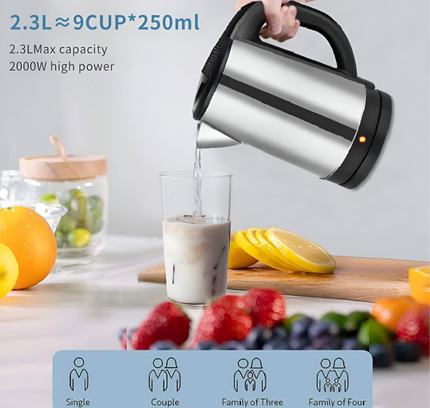 غلاية كهربائية من الستانلس ستيل من جيهام