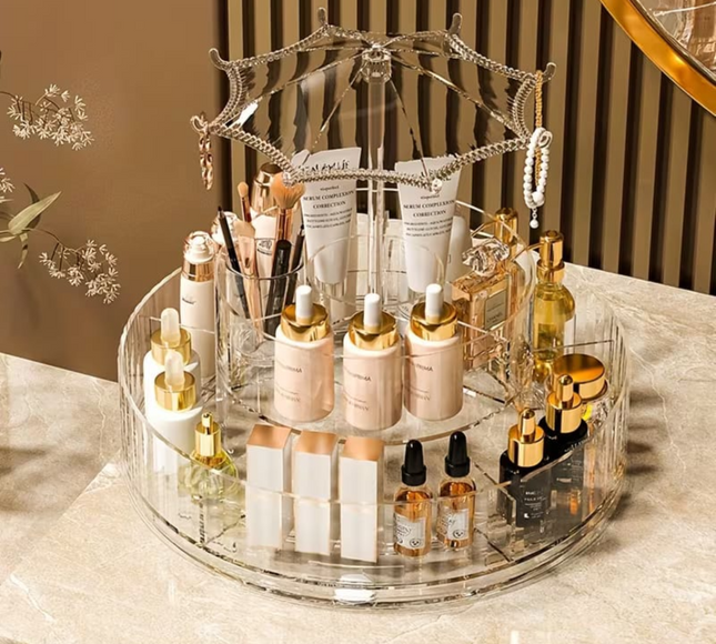 360 Rotatable Cosmetic Storage Rack