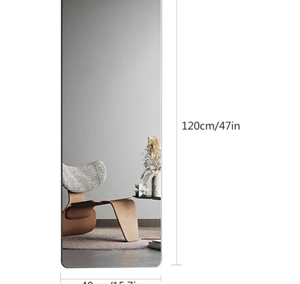 Self Adhesive Flexible Wall Mirror 120x40cm