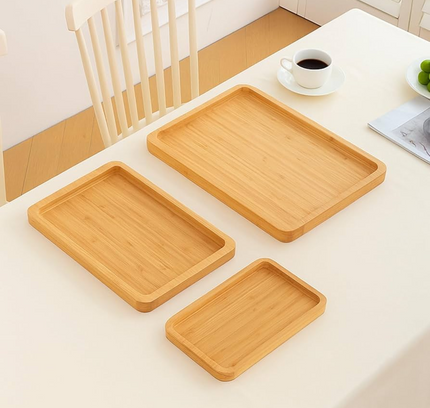Multi use Bamboo Serving Tray 3 Set