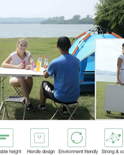 Foldable Outdoor Picnic Table with Umbrella hole