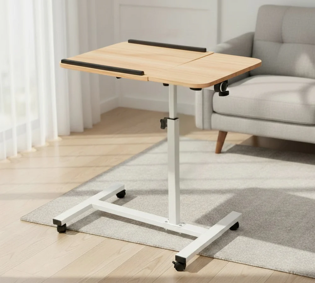 Rolling Laptop Desk with Wheels Adjustable