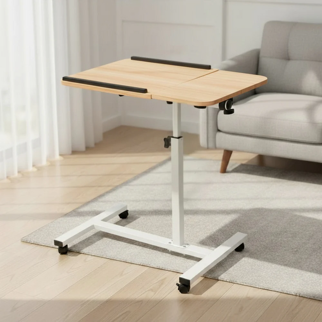 Rolling Laptop Desk with Wheels Adjustable