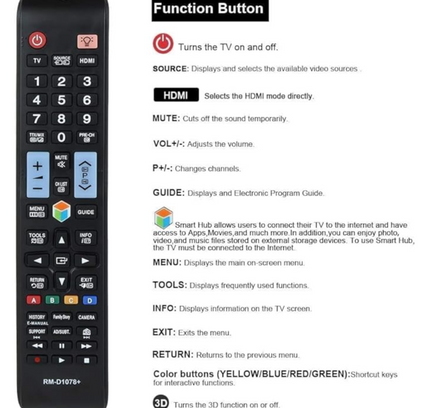 Samsung Universal Smart Tv Remote Rm-N1078+