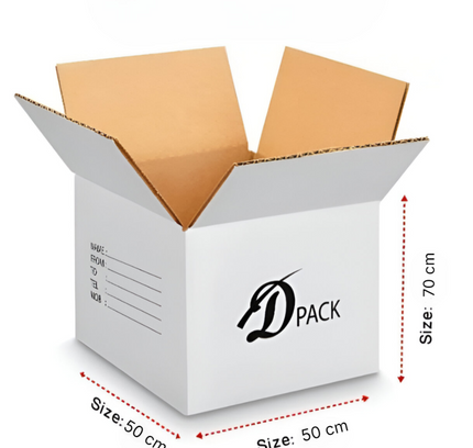 كرتون شحن كرتون تعبئة أبيض كبير