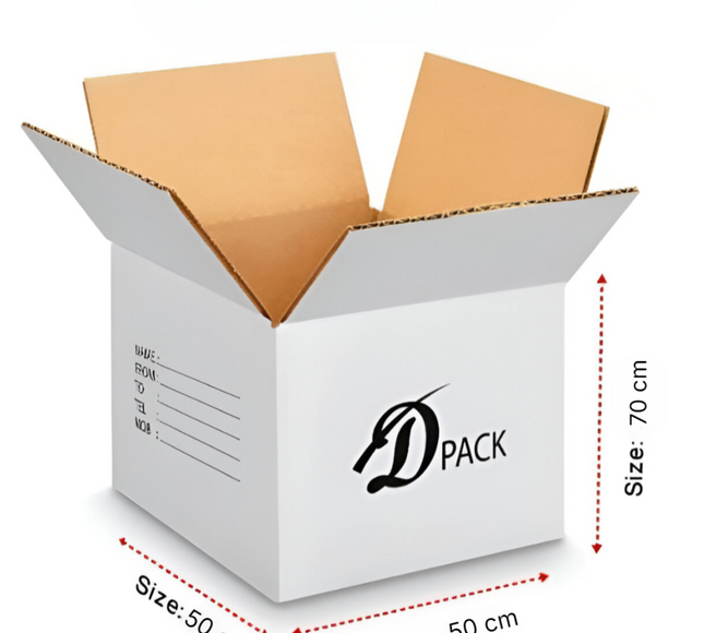 كرتون شحن كرتون تعبئة أبيض كبير