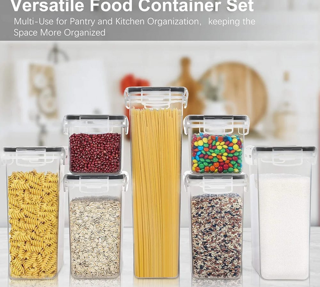 Food Storage Containers With Lids, 7 Pcs Set