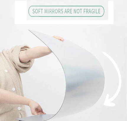 مرآة حائط مرنة ذاتية اللصق عالية الدقة