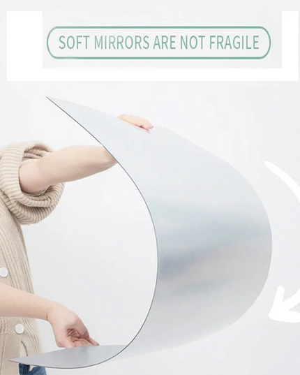 مرآة حائط مرنة ذاتية اللصق عالية الدقة