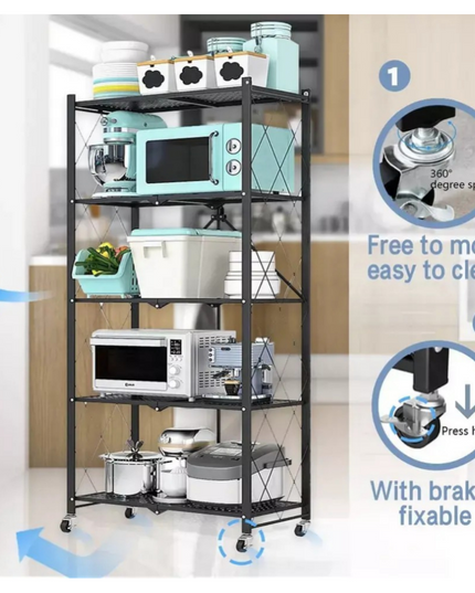 Foldable Kitchen Storage Rack 5 Layer