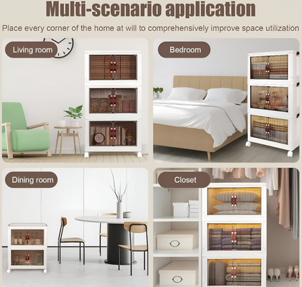 خزانة تخزين قابلة للطي بثلاث طبقات