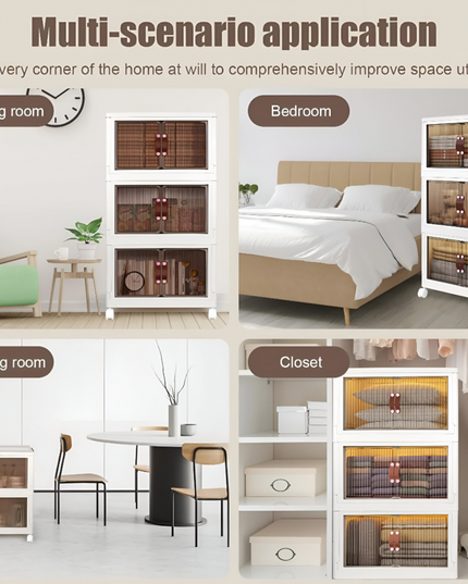 خزانة تخزين قابلة للطي بثلاث طبقات