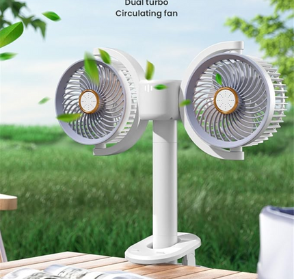 Double Head Clip on Circulation Fan