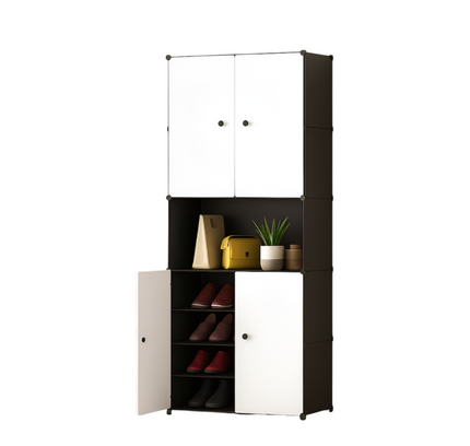 رف أحذية مع خزانة ملابس