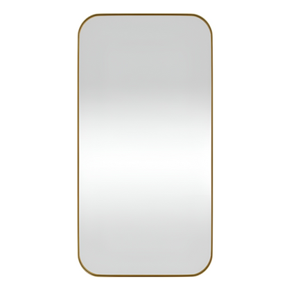 Wall Mounted Golden Frame Mirror Rectangle