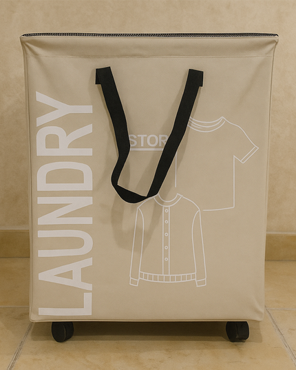 Foldable Laundry Basket With Wheels