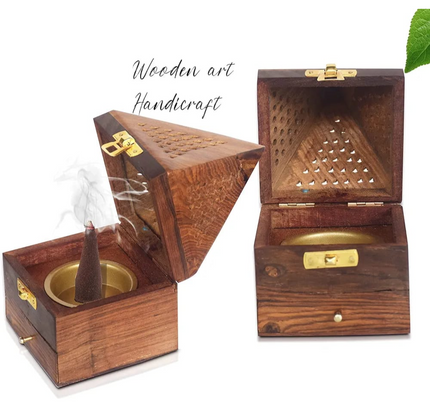 Bakhoor Burner Wooden Medium 7128
