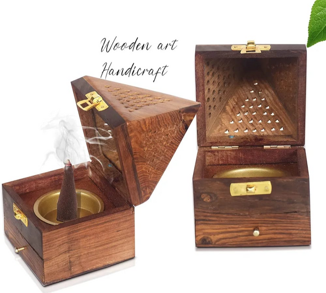 Bakhoor Burner Wooden Medium 7128