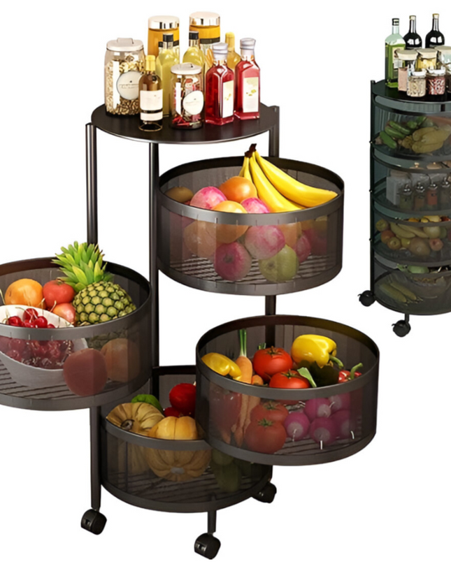 Kitchen Storage Round Shelf 4 Layer