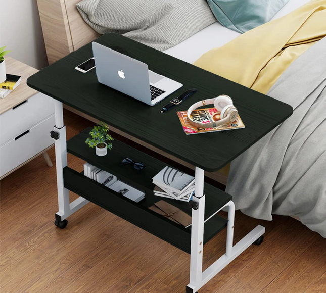 Laptop Stand Wooden Adjustable With Shelve