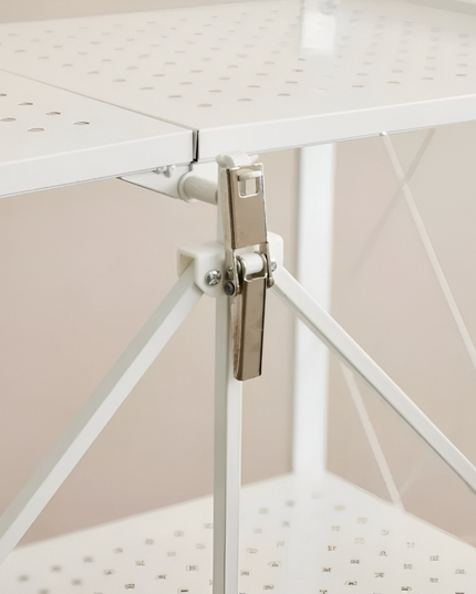 Foldable Kitchen Storage Rack 3 Layer White