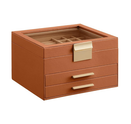Jewelry Storage Box Organizer with 2 Drawers