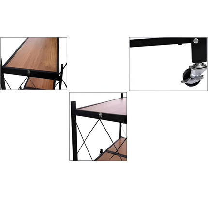 رف مطبخ خشبي مكون من 4 طبقات