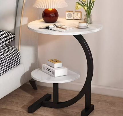 2 Tier Coffee Table Round Shape
