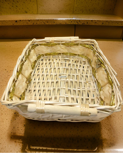 Gift Bamboo Hamper Basket Square shape