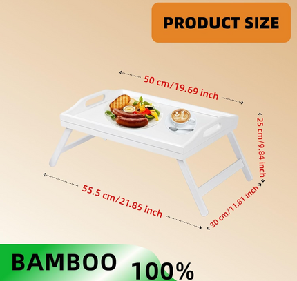 Foldable Bamboo Tray with Bed Table