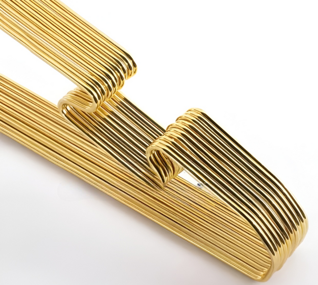 Clothes Hangers  Metal Gold 10 Pcs Set