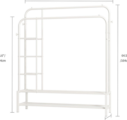 Clothes Hanger Double With Shelves 58 Kg