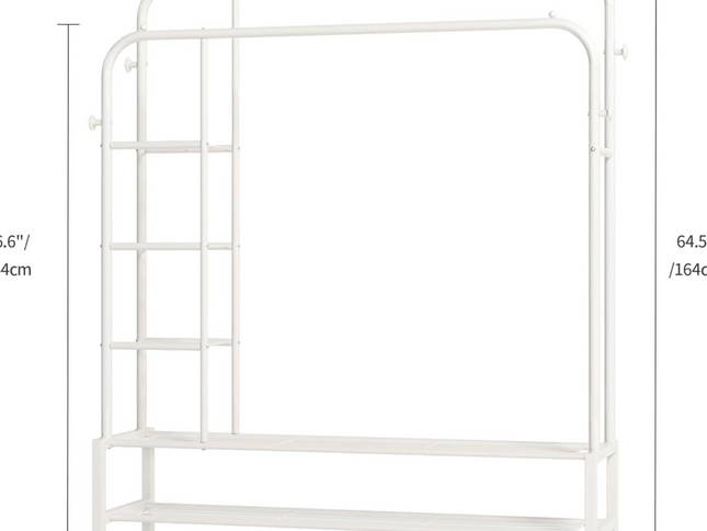 Clothes Hanger Double With Shelves 58 Kg