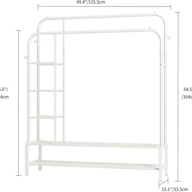 Clothes Hanger Double With Shelves 58 Kg