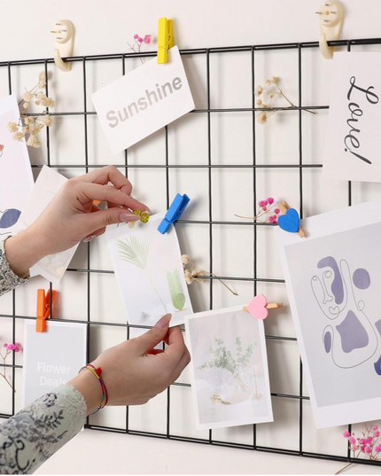 Wall Grid Panel for Photo Display