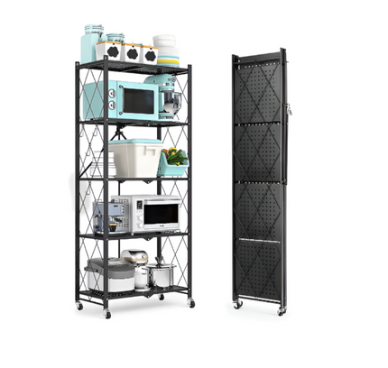 رف تخزين مطبخ قابل للطي مكون من 5 طبقات